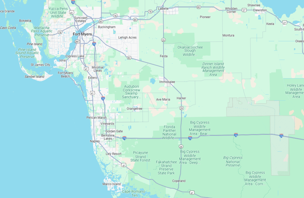 Service Areas in Naples and Southwest Florida
